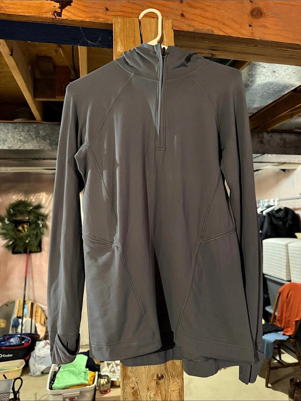 lululemon Hooded Define Jacket Blue-Gray Hooded Full-Zip Jacket Size 4